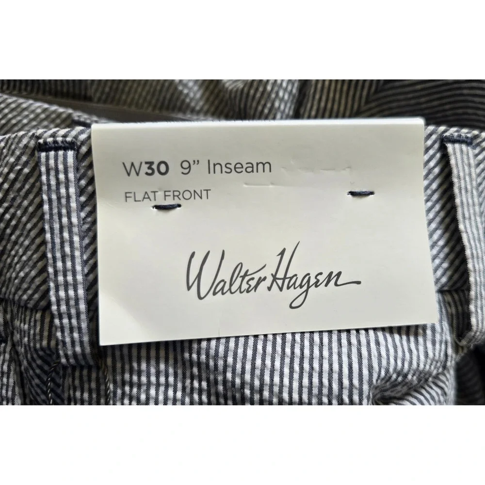 Walter Hagen Mens Seersucker Textured‎ Shorts Golf Casual Striped Lightweight